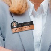 Logo Photo Professional Slank Faux Copper Zwart Naamplaatje