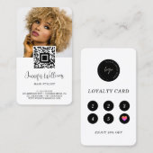 Logo photo QR Code Carte de visite de fidélité mod (Devant / Derrière)