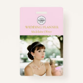 Logo photo Wedding planner rose Badge employé (Devant)