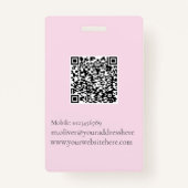 Logo photo Wedding planner rose Badge employé (Dos)