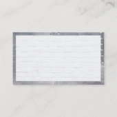 Logo Pipe | Brick Wall en Metal Rivets Visitekaartje (Achterkant)