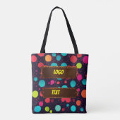 Logo Polka Dot texte conception Sac fourre-tout d' (Dos)