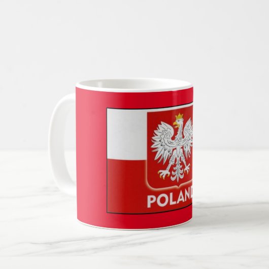 Logo polonais Mug de café (Devant gauche)