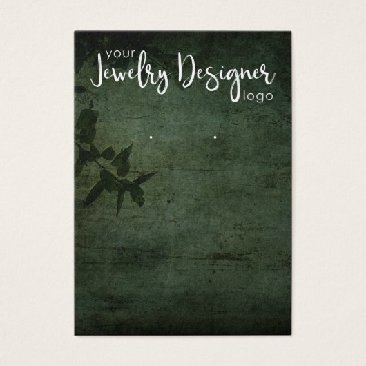 Logo Porte-oreille botanique rustique foncé vert f (Devant)