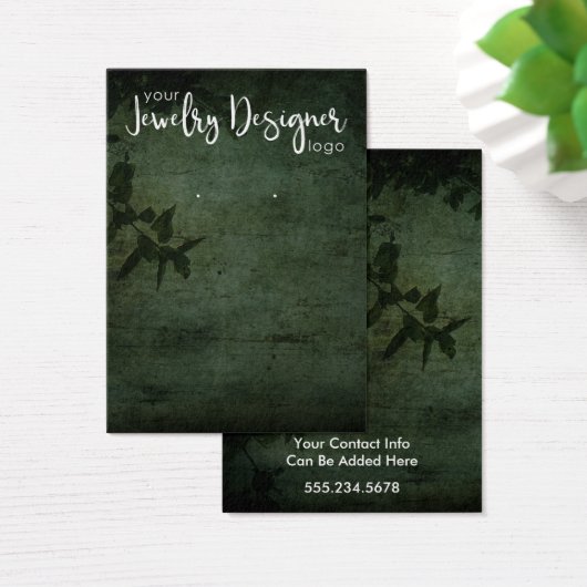 Logo Porte-oreille botanique rustique foncé vert f (Bureau)