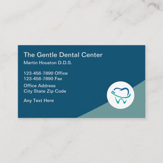 Logo pour dentistes Carte de visite tendance (Devant)