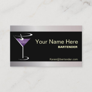 Logo pourpre de Martini de carte de visite de