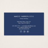 Logo Premium Dentiste blanc/bleu (Dos)