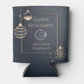 Logo Prettige feestdagen Kerstmis Corporate Modern Blikjeskoeler (Voorkant)