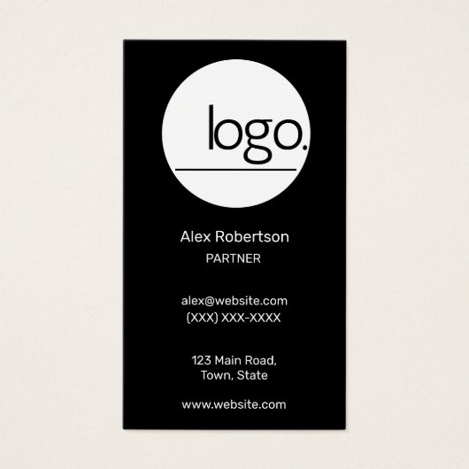 LOGO PROESSIONNEL NOIR MODERNE BLANC VERTIQUE (Devant)