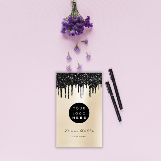 Logo Professional Black Drip Parly Consulting Visitekaartje