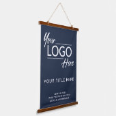 Logo Professional - blauw Hangend Wandkleed (Gebogen)