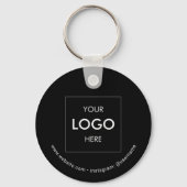 Logo Professional Modern Black Sleutelhanger (Voorkant)