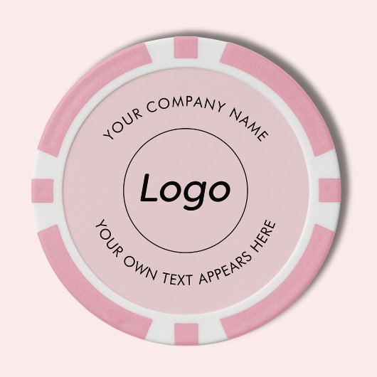 Logo Professioneel Zakelijk Roze Poker Chips