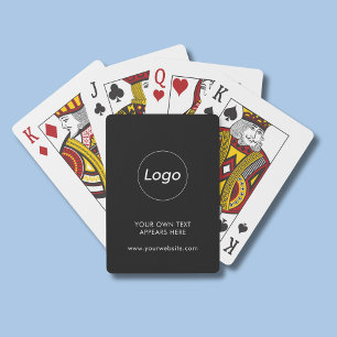 Logo Professioneel Zakelijk Zwart Pokerkaarten