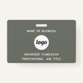 Logo Professionele Bedrijfswijze Groene Naam Badge (Voorkant)