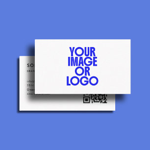 Logo Professionele Consultant QR Code Minimaal Wit Visitekaartje