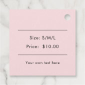 Logo Professionele prijs Label kleding (Achterkant)