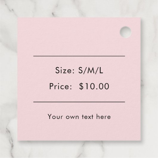 Logo Professionele prijs Label kleding (Achterkant)