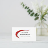 Logo professionnel Carte de visite Red Curve Plati (Debout devant)