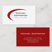 Logo professionnel Carte de visite Red Curve Plati (Devant / Derrière)