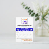 Logo Professionnel, Cartes de Rendez-vous Modernes (Debout devant)