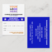 Logo Professionnel, Cartes de Rendez-vous Modernes (Devant / Derrière)