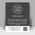 Logo professionnel Code QR Circulaire Modèle profe<br><div class="desc">Logo professionnel QR Code Business Modèle Flyer en gris. Ce prospectus modèle personnalisable est conçu pour répondre à vos besoins d'informations d'entreprise uniques. Parfait pour présenter votre logo d'entreprise, un code QR pour orienter vos clients vers des ressources d'information, des promotions ou tout autre site de votre choix. Aucune quantité...</div>