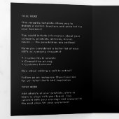 Logo professionnel d'entreprise Brochure noire pli (Intérieur en premier)