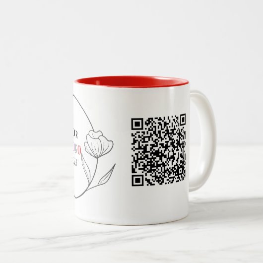 Logo professionnel et code QR Mug (Devant droit)