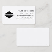 Logo Professionnel Noir Blanc Carte de visite (Devant / Derrière)