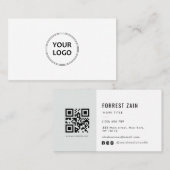 logo professionnel noir blanc carte de visite (Devant / Derrière)