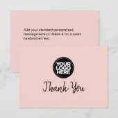 Logo Professionnel Personnalisé Et Carte de remerc (Devant / Derrière)