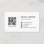 Logo professionnel QR Code Carte de visite moderne (Dos)