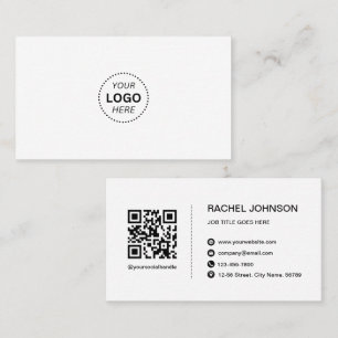 Logo professionnel QR Code Carte de visite moderne