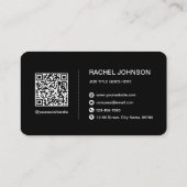 Logo professionnel QR Code Carte de visite moderne (Dos)