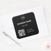Logo professionnel Qr Code Sticker noir moderne (Enveloppe)
