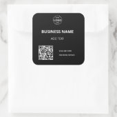 Logo professionnel Qr Code Sticker noir moderne (Sac)