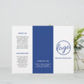 Logo professionnel Simple bleu triple Brochure (Debout devant)