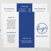 Logo professionnel Simple bleu triple Brochure (Devant / Derrière)