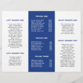 Logo professionnel Simple bleu triple Brochure (Dos)