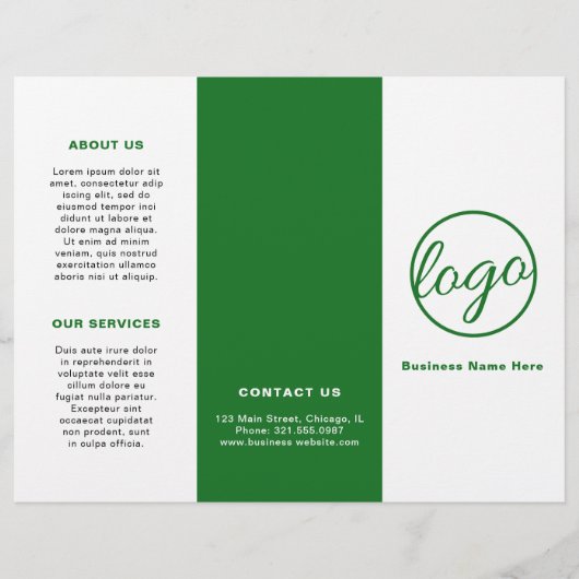 Logo professionnel Simple Green Trifold Brochure (Devant)