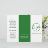 Logo professionnel Simple Green Trifold Brochure (Debout devant)