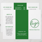 Logo professionnel Simple Green Trifold Brochure (Devant / Derrière)