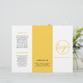 Logo Professionnel Simple Jaune Tripli Brochure (Debout devant)