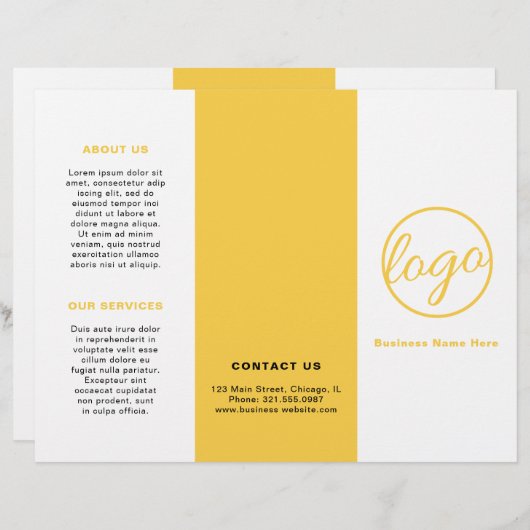Logo Professionnel Simple Jaune Tripli Brochure (Devant / Derrière)