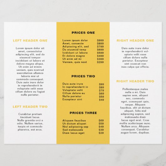 Logo Professionnel Simple Jaune Tripli Brochure (Dos)