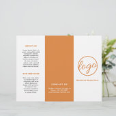 Logo Professionnel Simple Orange Tripli Brochure (Debout devant)