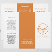 Logo Professionnel Simple Orange Tripli Brochure (Devant / Derrière)