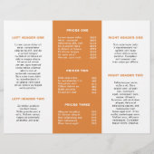 Logo Professionnel Simple Orange Tripli Brochure (Dos)
